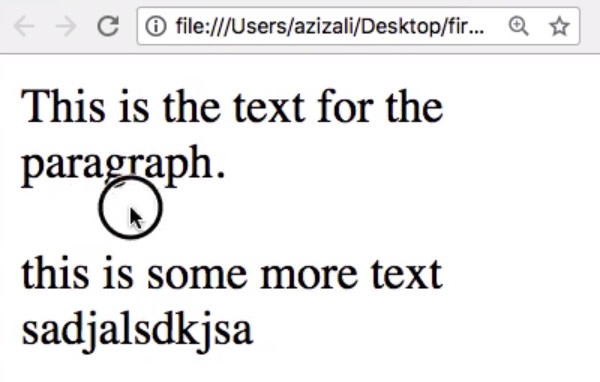 example of <br /> element usage