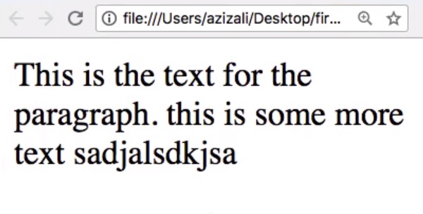 example before using <br /> element