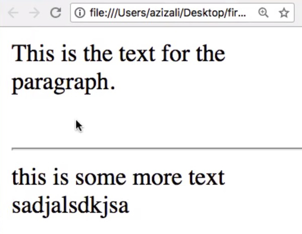 example of <hr /> element usage