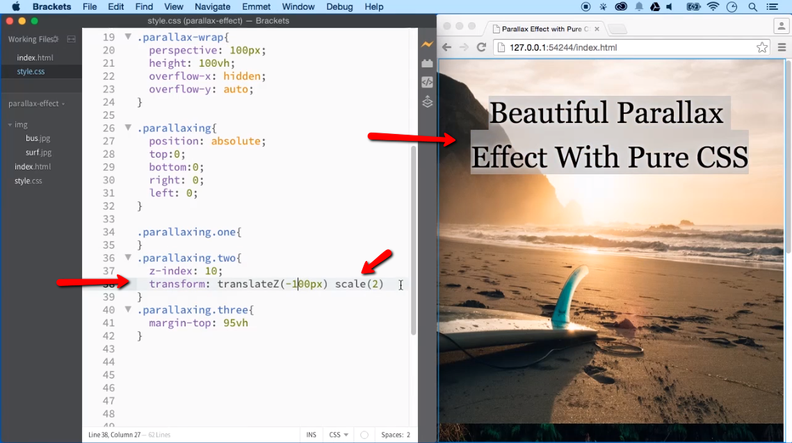 Create Beautiful Parallax Scrolling Effect With Pure CSS - ILoveCoding