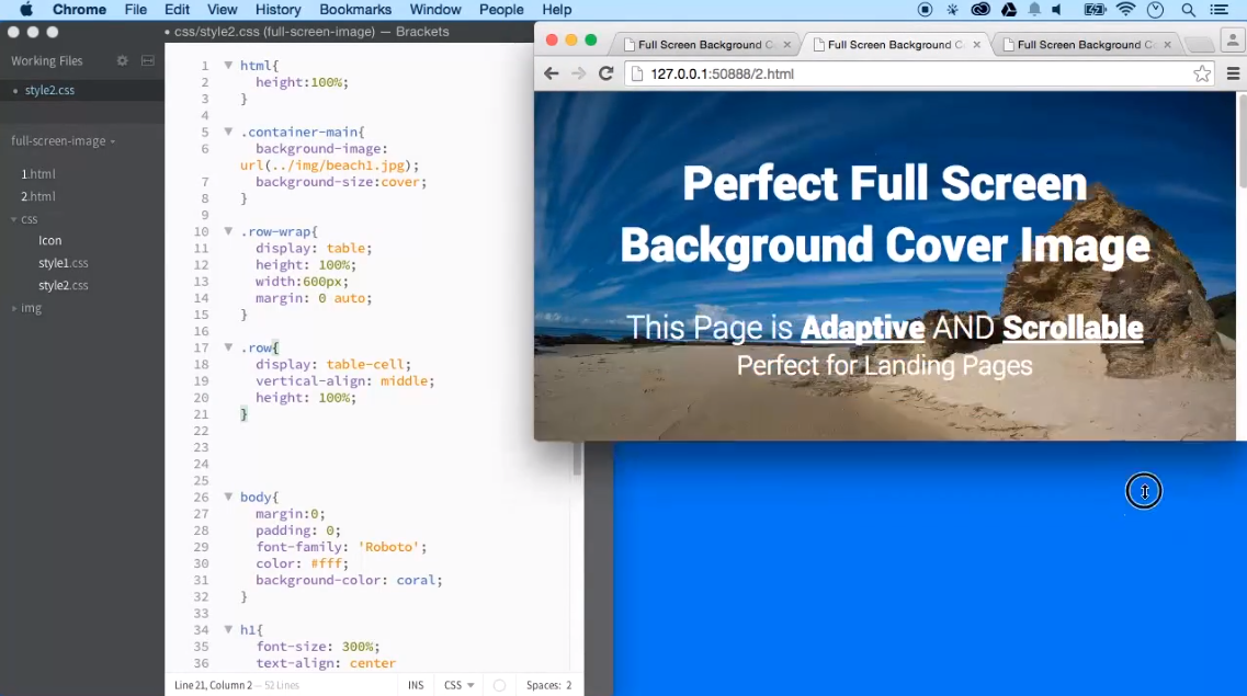 Full Cover Background Image Ilovecoding