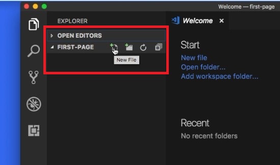 Create First Page