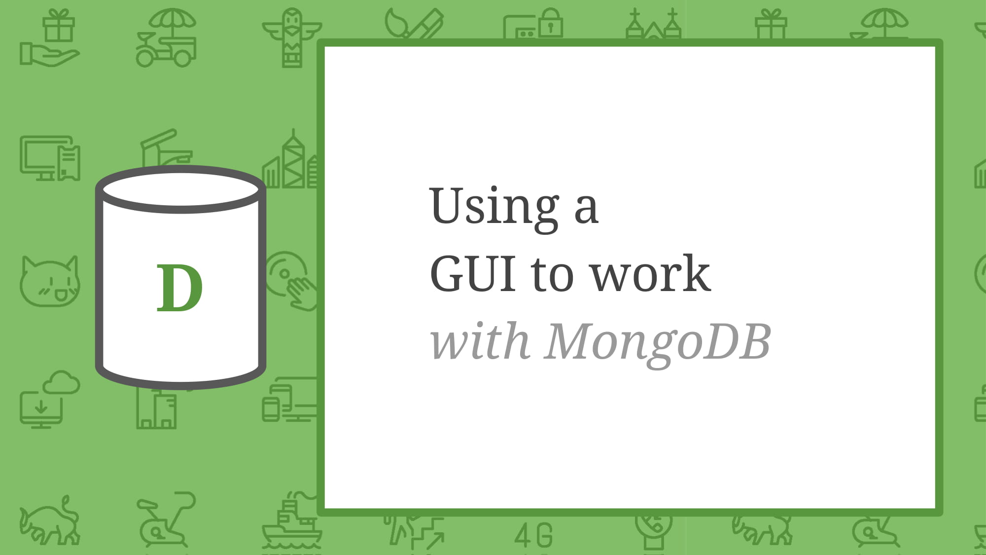 Using a GUI to work with MongoDB